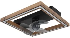 GLOBO Deckenventilator Opal dunkelbraun schwarz B/H/T: ca. 44x13,5x44 cm max. 24 W