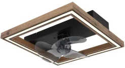 GLOBO Deckenventilator Opal dunkelbraun schwarz B/H/T: ca. 44x13,5x44 cm max. 24 W