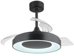 GLOBO Deckenventilator transparent grau Opal H/D: ca. 44,8x91 cm max. 40 W