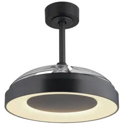 GLOBO Deckenventilator transparent grau Opal H/D: ca. 44,8x91 cm max. 40 W