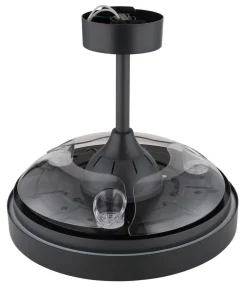 GLOBO Deckenventilator transparent grau Opal H/D: ca. 44,8x91 cm max. 40 W