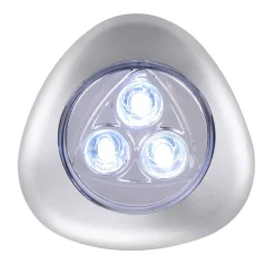 GLOBO Drücklicht 31909 silber klar Kunststoff B/H/L: ca. 7x3x7 cm
