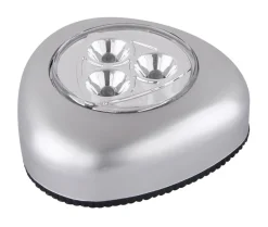 GLOBO Drücklicht 31909 silber klar Kunststoff B/H/L: ca. 7x3x7 cm