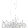GLOBO Kronleuchter Chrom Aluminium Metall H/T: ca. 150x60 cm G9 10 Brennstellen