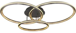GLOBO LED-Deckenleuchte ALAINA 67329-72 Opal grau klar Kunststoff Metall B/H/L: ca. 109,5x20,5x80,5 cm 1 Brennstellen