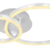 GLOBO LED-Deckenleuchte Alu Opal Acryl Aluminium B/H/L: ca. 30x7,5x42 cm 1 Brennstellen
