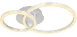 GLOBO LED-Deckenleuchte Alu Opal Acryl Aluminium B/H/L: ca. 30x7,5x42 cm 1 Brennstellen