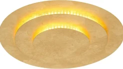 GLOBO LED-Deckenleuchte Heda gold Metall H/D: ca. 5x35 cm