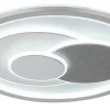 GLOBO LED-Deckenleuchte weiß silber Metall Kunststoff B/D: ca. 7x48 cm