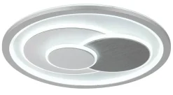GLOBO LED-Deckenleuchte weiß silber Metall Kunststoff B/D: ca. 7x48 cm