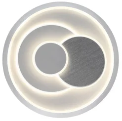 GLOBO LED-Deckenleuchte weiß silber Metall Kunststoff B/D: ca. 7x48 cm