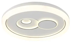 GLOBO LED-Deckenleuchte weiß silber Metall Kunststoff B/D: ca. 7x48 cm