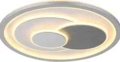 GLOBO LED-Deckenleuchte weiß silber Metall Kunststoff B/D: ca. 7x48 cm
