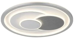 GLOBO LED-Deckenleuchte weiß silber Metall Kunststoff B/D: ca. 7x48 cm