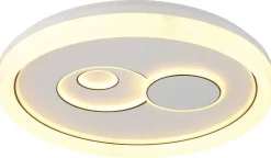 GLOBO LED-Deckenleuchte weiß silber Metall Kunststoff B/D: ca. 7x48 cm