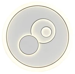GLOBO LED-Deckenleuchte weiß silber Metall Kunststoff B/D: ca. 7x48 cm