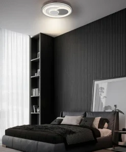 GLOBO LED-Deckenleuchte weiß silber Metall Kunststoff B/D: ca. 7x48 cm