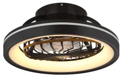 GLOBO LED-Deckenventilator DEANNE 3665 Opal schwarz H/D: ca. 20x48 cm max. 40 W