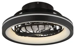 GLOBO LED-Deckenventilator DEANNE 3665 Opal schwarz H/D: ca. 20x48 cm max. 40 W