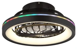 GLOBO LED-Deckenventilator DEANNE 3665 Opal schwarz H/D: ca. 20x48 cm max. 40 W