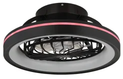 GLOBO LED-Deckenventilator DEANNE 3665 Opal schwarz H/D: ca. 20x48 cm max. 40 W