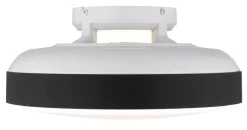 GLOBO LED-Deckenventilator mattschwarz weiß Opal Kunststoff Acryl H/D: ca. 20x45 cm 1 Brennstellen