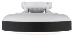 GLOBO LED-Deckenventilator mattschwarz weiß Opal Kunststoff Acryl H/D: ca. 20x45 cm 1 Brennstellen