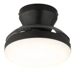 GLOBO LED-Deckenventilator schwarz Rauch transparent H/D: ca. 15,5x38 cm max. 15 W