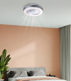 GLOBO LED-Deckenventilator weiß grau Metall Kunststoff H/D: ca. 20,6x54,8 cm 1 Brennstellen