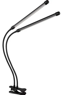 GLOBO LED-Klemmstrahler mattschwarz transparent Metall Kunststoff B/H/T: ca. 45x47x41 cm 1 Brennstellen