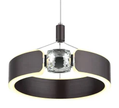 GLOBO LED-Pendelleuchte bronze Opal Metall Acryl H/L: ca. 125x22 cm