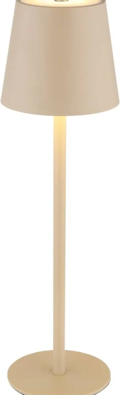 GLOBO LED-Tischleuchte Opal sand Kunststoff Metall H/D: ca. 36x10,6 cm