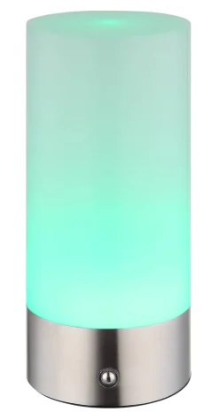 GLOBO LED-Tischlleuchte Lex nickel matt Metall H/D: ca. 19x8,8 cm