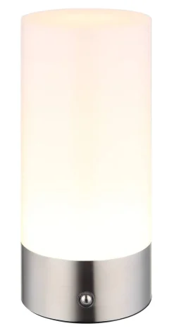 GLOBO LED-Tischlleuchte Lex nickel matt Metall H/D: ca. 19x8,8 cm