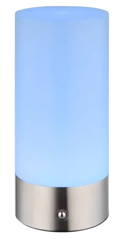GLOBO LED-Tischlleuchte Lex nickel matt Metall H/D: ca. 19x8,8 cm