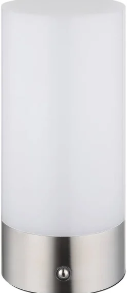 GLOBO LED-Tischlleuchte Lex nickel matt Metall H/D: ca. 19x8,8 cm