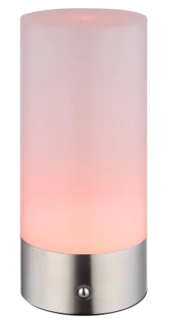 GLOBO LED-Tischlleuchte Lex nickel matt Metall H/D: ca. 19x8,8 cm