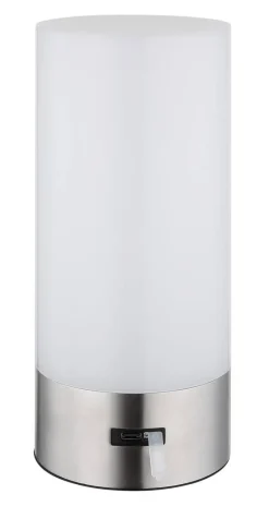 GLOBO LED-Tischlleuchte Lex nickel matt Metall H/D: ca. 19x8,8 cm