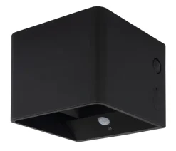GLOBO LED-Wandleuchte klar mattschwarz PVC Kunststoff Metall B/H/L: ca. 10,1x8x10,2 cm 1 Brennstellen