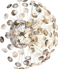 GLOBO LED-Wandleuchte Rauch Chrom Metall D: ca. 40 cm G9 6 Brennstellen