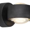 GLOBO LED-Wandleuchte schwarz Metall B/H: ca. 7,5x7 cm