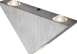 GLOBO LED-Wandleuchte silber Aluminium B/H: ca. 16,5x9 cm