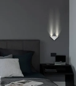 GLOBO LED-Wandleuchte silber Aluminium B/H: ca. 16,5x9 cm