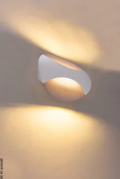 GLOBO LED-Wandleuchte weiß Metall B/H: ca. 21x15 cm 1 Brennstellen