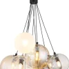 GLOBO Pendelleuchte BALLGI 56144-9H multicolor schwarz Metall H/D: ca. 90x45 cm G9 9 Brennstellen