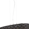 GLOBO Pendelleuchte Clarke nickel matt gold schwarz Metall Textil B/H/T: ca. 25x140x65 cm E27 3 Brennstellen