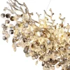 GLOBO Pendelleuchte Eleonore Chrom Metall Acryl B/L: ca. 160x100 cm E14 10 Brennstellen