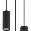 GLOBO Pendelleuchte JAMES 57918-3HB mattschwarz Metall Kunststoff H/D: ca. 120x21 cm GU10 3 Brennstellen