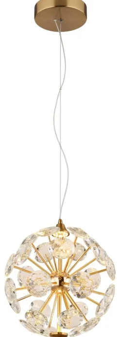GLOBO Pendelleuchte klar gold Metall H/D: ca. 150x28 cm 1 Brennstellen