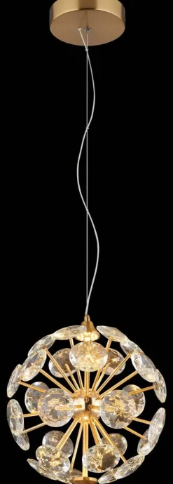GLOBO Pendelleuchte klar gold Metall H/D: ca. 150x28 cm 1 Brennstellen